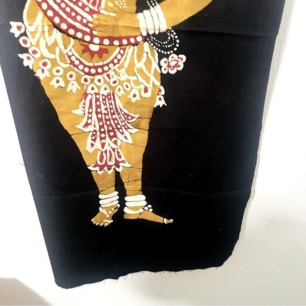 Wall Art on Thin Black Cloth Ready for Frame To Hang on Wall Tribal Tapestry